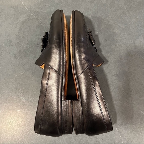 Bally men’s sz 9.5 Arturo black leather tassel loafers
